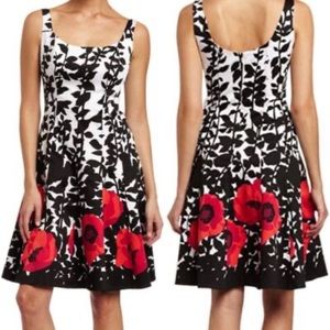 Nine West floral a line boned floral print dress size 12